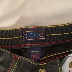 COOGI Black Pants with Yellow and Red Accents